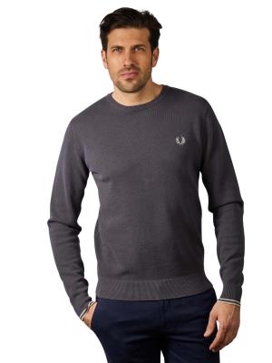 Fred Perry Pique Textured Jumper Pullover gunmetal 