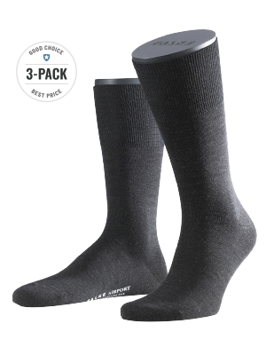 Falke 3-Pack Airport anthracite 