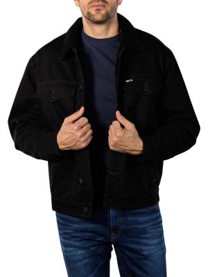 Tommy Jeans Oversize Sherpa Trucker Jacket kalmar black 