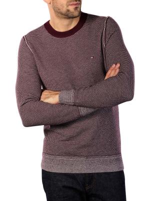 Tommy Hilfiger Two Tone Structure Sweater deep burgundy 