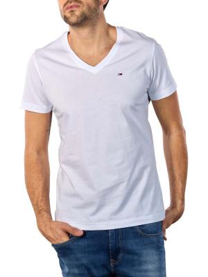 Tommy Jeans Jersey T-Shirt V-Neck White 