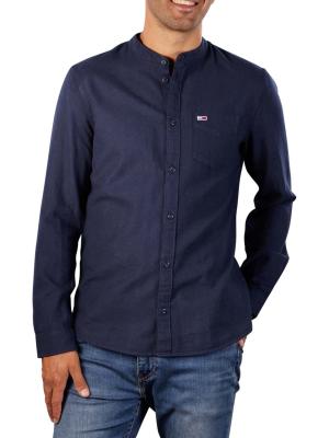 Tommy Jeans Solid Flannel Mao Shirt twilight navy 