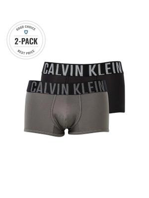 Calvin Klein Low Rise Trunk 2 Pack Black/Grey Sky 
