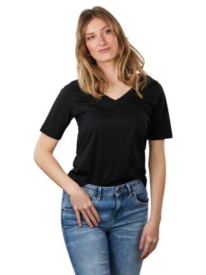 Drykorn Jersey Jacina T-Shirt V-Neck Black 