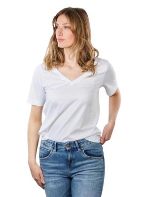Drykorn Jersey Jacina T-Shirt V-Neck White 