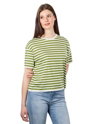 Drykorn Round Neck Lunie Shirt Stripes Green 