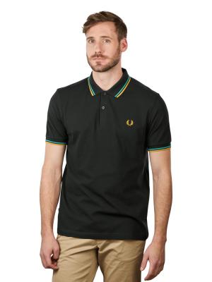 Fred Perry Twin Tipped Polo Short Sleeve Night Green/Pepperm 