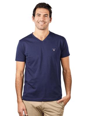 Gant Original Slim T-Shirt V-Neck evening blue 