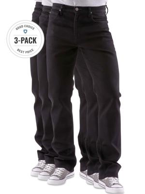 Lee Brooklyn Jeans clean black 3-Pack 