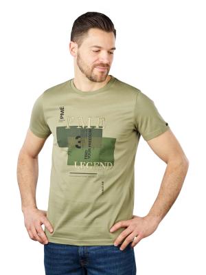 PME Legend Short Sleeve T-Shirt Round Neck Oil Green 