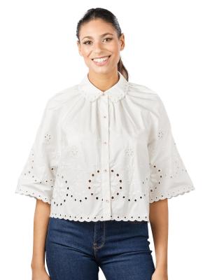 Scotch & Soda Crop Blouse Broderie Anglaise White 