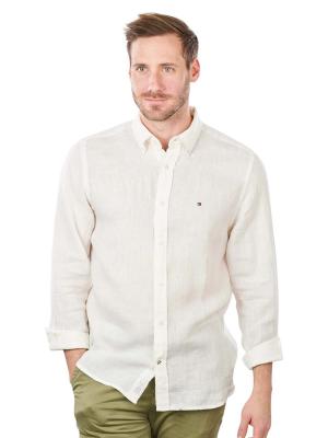 Tommy Hilfiger Pigment Dyed Linen Shirt Weathered White 