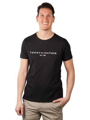 Tommy Hilfiger Logo T-Shirt Crew Neck Black 