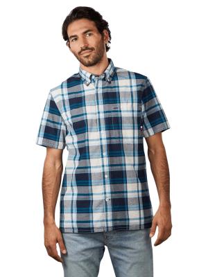 Tommy Hilfiger Cotton Shirt Short Sleeve Blue/Multi