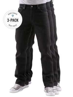Wrangler Texas Stretch Jeans black overdyed 3-Pack 
