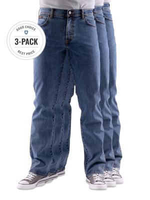 Wrangler Texas Stretch Jeans stonewash 3-Pack 