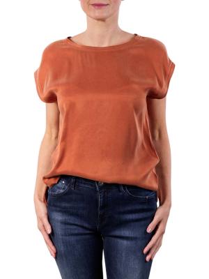 Yaya Fabric Mix T-Shirt stone red 