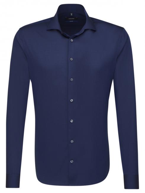 Seidensticker Shirt Shaped Fit Kent non iron dark blue 