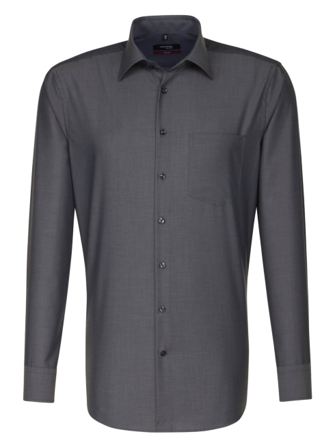 Seidensticker Shirt Regular Fit Kent non iron grey 