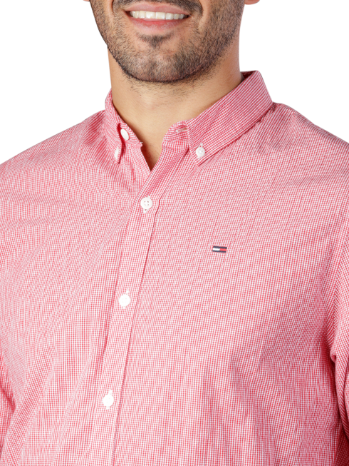 Tommy Jeans Essential Seersucker Shirt racing red 