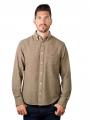 Gant Herringbone Shirt Regular Fit Rich Brown - image 1
