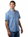 Brax Dan Button Down Shirt Short Sleeve Smoke Blue - image 4