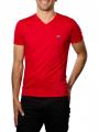 Lacoste T-Shirt Short Sleeves V Neck Red - image 5