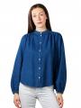 Marc O‘Polo Long Sleeve Blouse Stand Up Collar mid blue - image 1