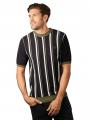 Fred Perry Stripe Knitted Ringer Shirt Black - image 5