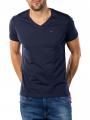 Tommy Jeans Jersey T-Shirt V-Neck Black Iris - image 4