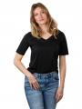 Drykorn Jersey Jacina T-Shirt V-Neck Black - image 5