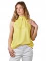 Mos Mosh Sleevless Tonia Blouse Stand-Up Collar Celandine - image 1