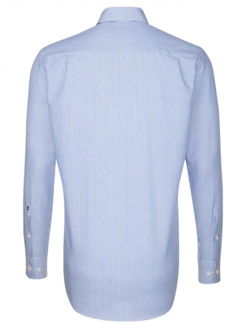 Seidensticker Shirt Regular Fit Kent non iron stripe blue/w 