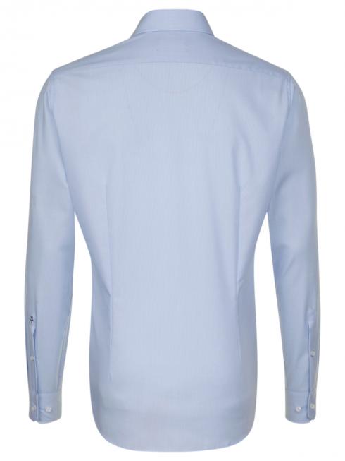 Seidensticker Shirt Shaped Fit Kent poplin non iron blue 