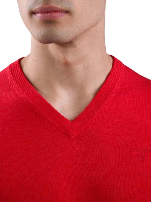Gant Light Weight Cotton V-Neck bright red Gant Men's Sweater 