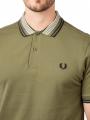 Fred Perry Striped Collar Polo Short Sleeve Uniform Green - image 3