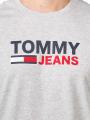 Tommy Jeans Corp Logo T-Shirt Crew Neck Light Grey Heather - image 3