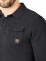 PME Legend Long Sleeve Polo Rugged Pique Melange Black - image 3