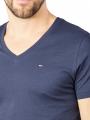 Tommy Jeans Jersey T-Shirt V-Neck Black Iris - image 3