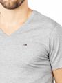 Tommy Jeans Jersey T-Shirt V-Neck Light Grey Heather - image 3