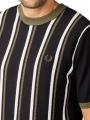 Fred Perry Stripe Knitted Ringer Shirt Black - image 3