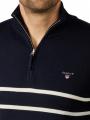 Gant Breton Stripe Pullovert Half Zip evening blue - image 3