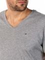 Tommy Jeans Jersey T-Shirt V-Neck Light Grey Heather - image 3