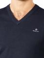 Gant Cotton Pique Pullover V-Neck evening blue - image 3