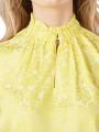 Mos Mosh Sleevless Tonia Blouse Stand-Up Collar Celandine - image 3