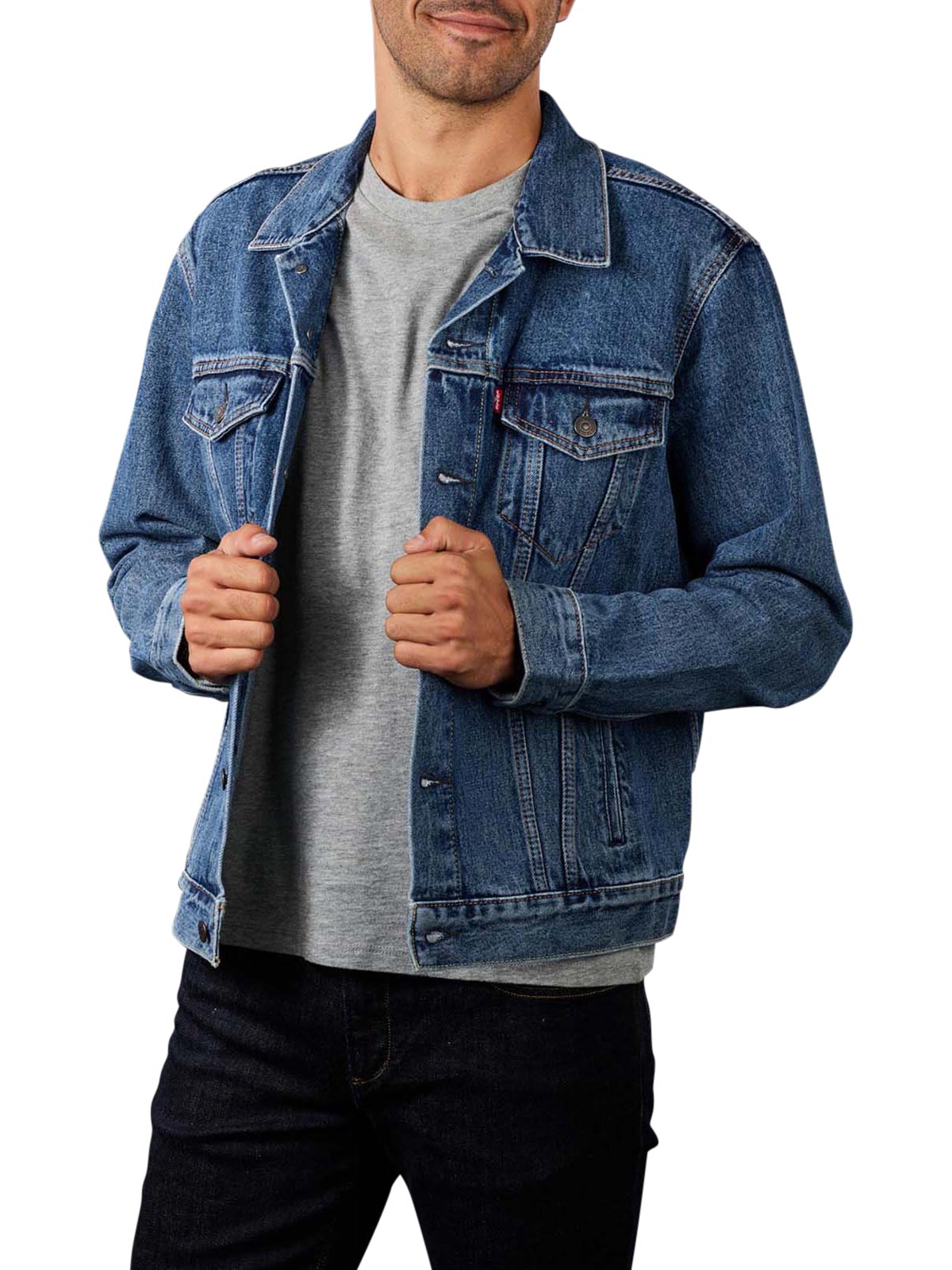 Levi's The Trucker Jacket med stonewash Levi's Men's Jacket | Free Shipping  on  - SIMPLY LOOK GOOD