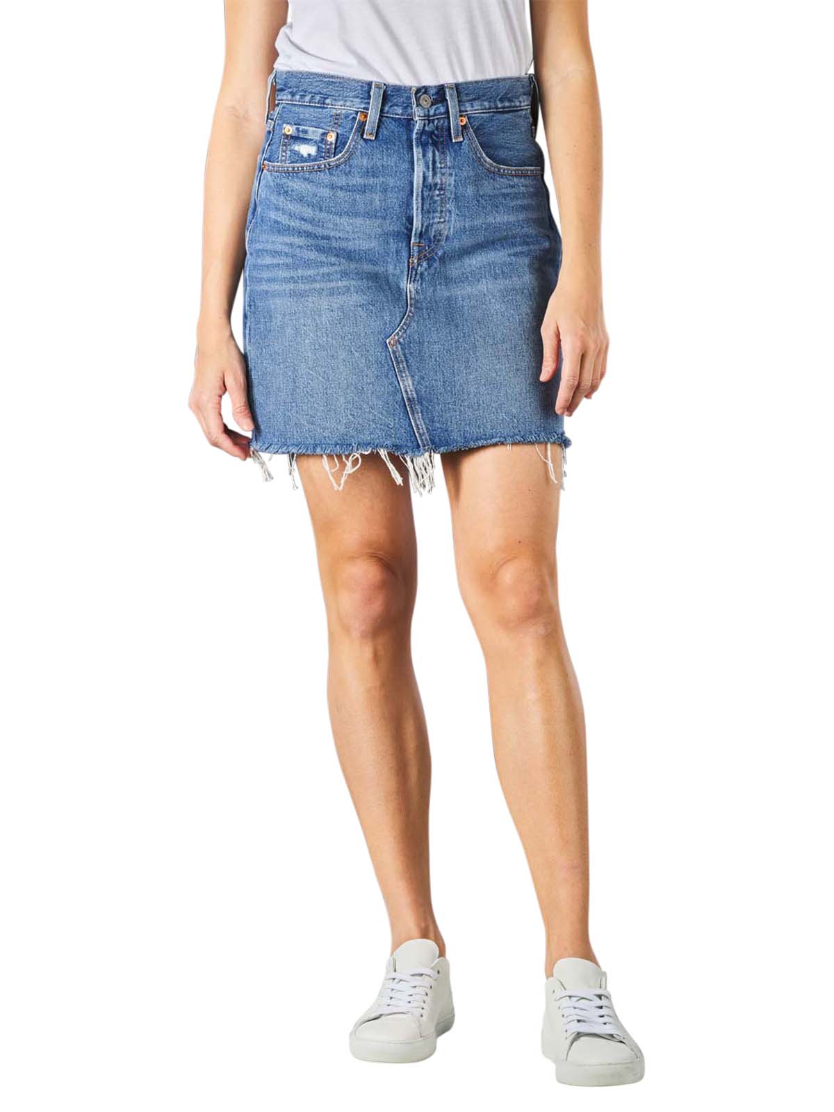 Levi's High Rise Deconstructed Buttin Fly Skirt stuck into Levi's Women's  Skirt | Free Shipping on  - SIMPLY LOOK GOOD