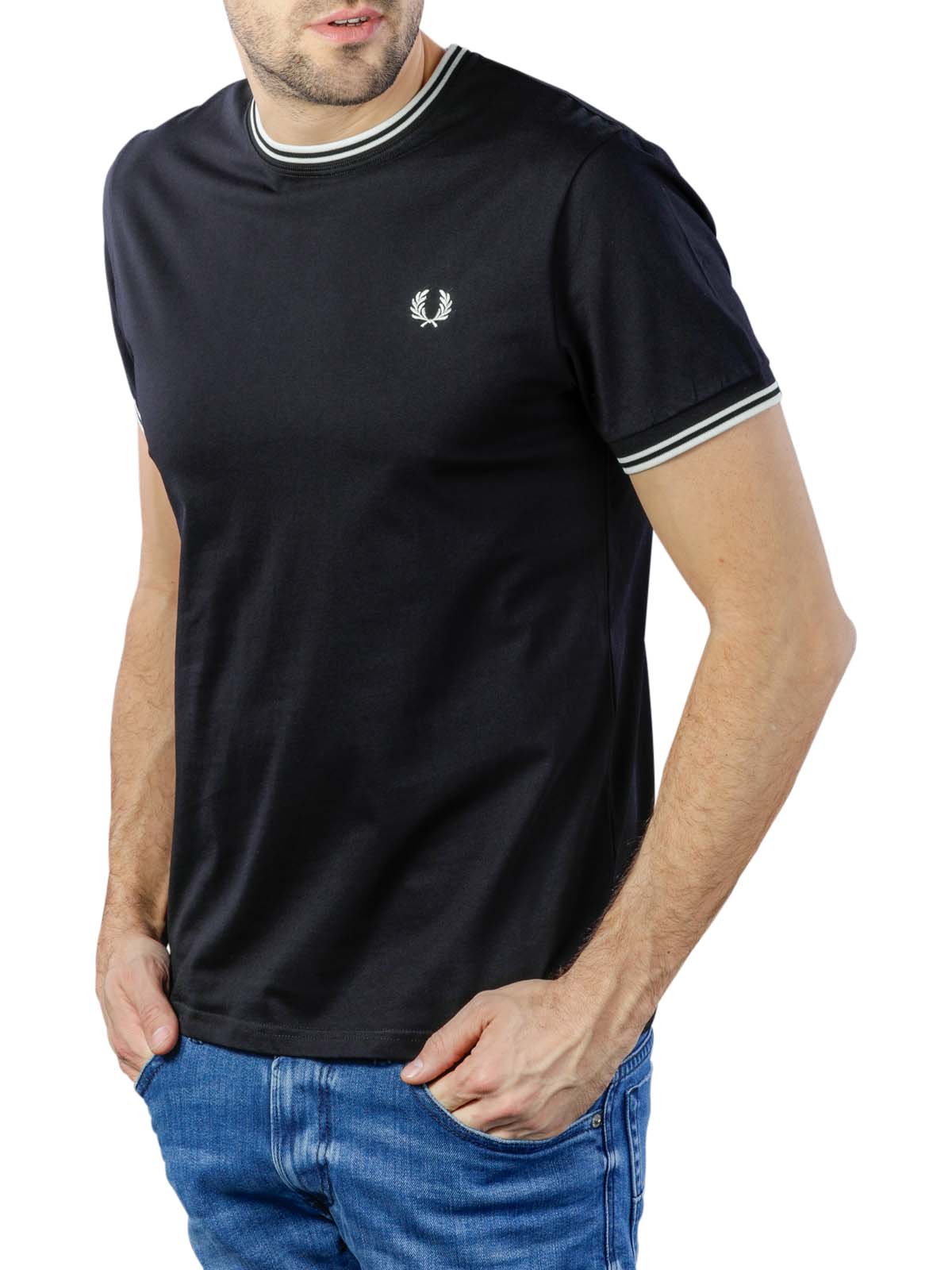 Fred Fred Perry Twin Tipped T Shirt Black 