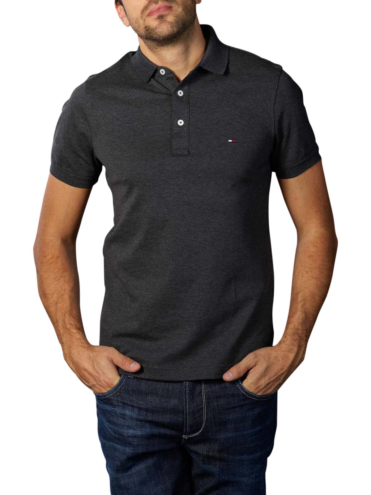 black tommy polo shirt