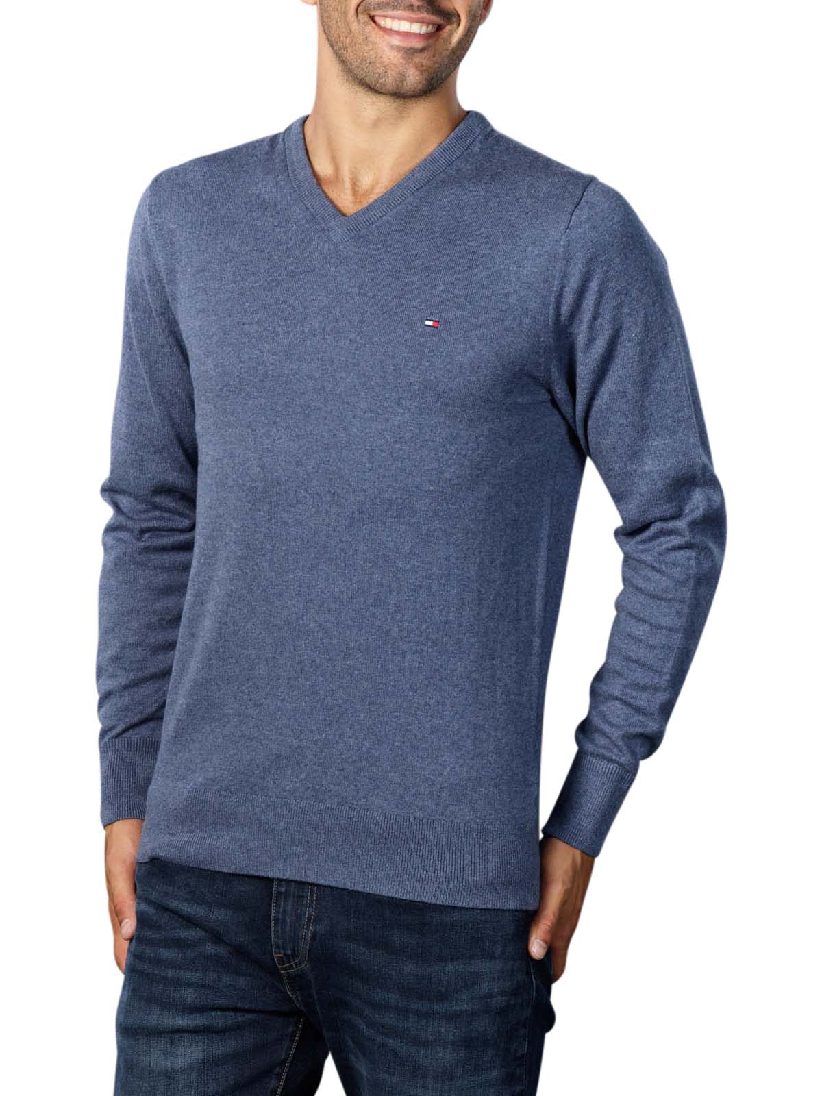 Hilfiger Pima Cotton Cashmere faded indigo Hilfiger Men's Sweater | Free Shipping on BEBASIC.CH SIMPLY LOOK GOOD